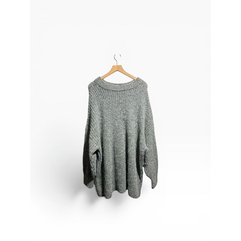 Old Navy Mock Neck Sweater Womens 3X Plus Size Gray Wool Blend Cozy Knit Top